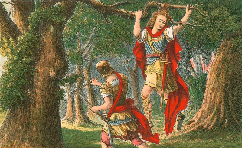 Absalom About to be Killed by English School