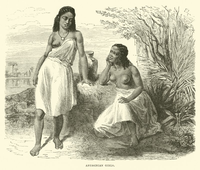 Abyssinian Girls by English School