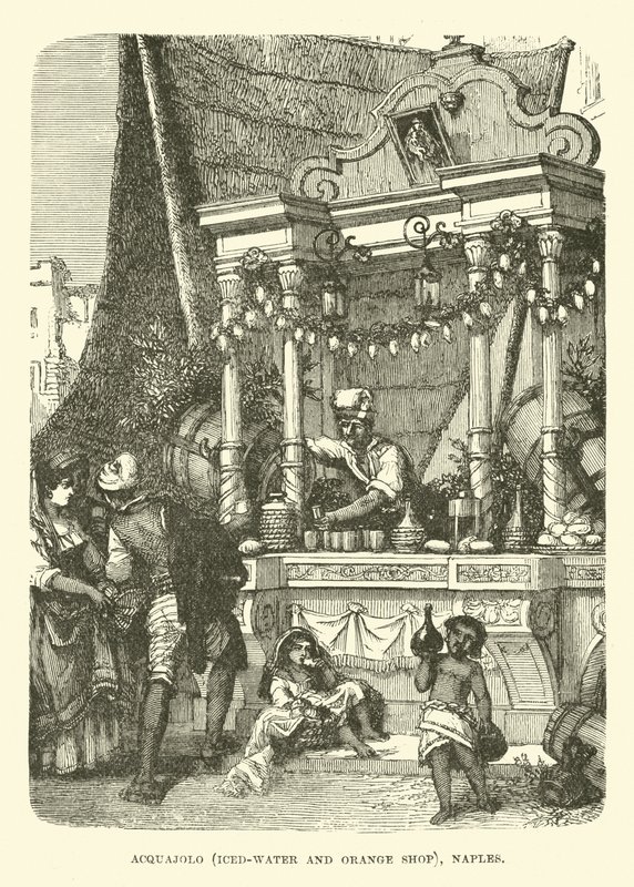 Acquajolo, iced-water and orange shop, Naples by English School
