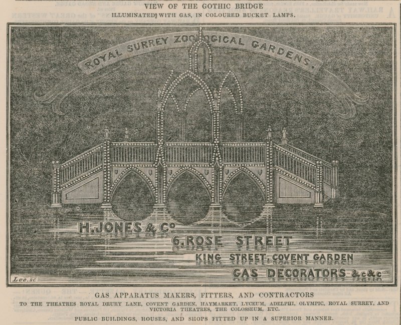 Advert for H. Jones & Co, 6 Rose Street, King Street, Covent Garden by English School