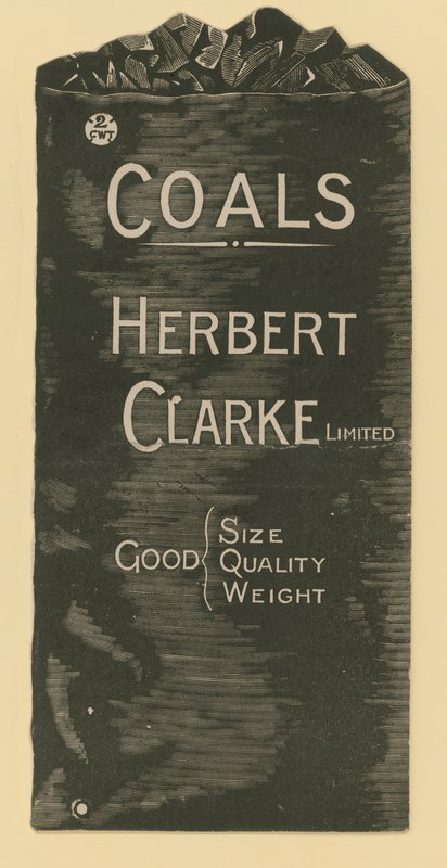 Advert for Herbert Clarke Ltd., Coal Merchant by English School