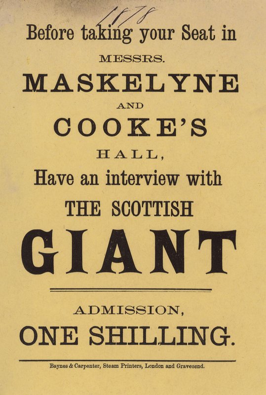 Advert for Messrs Maskelyne and Cooke
