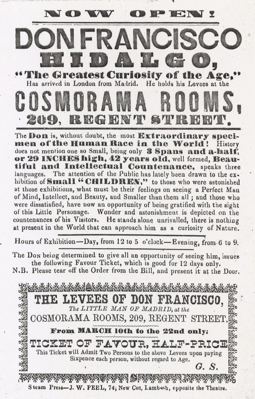 Advert for an Appearance of Don Francisco Hidalgo by English School