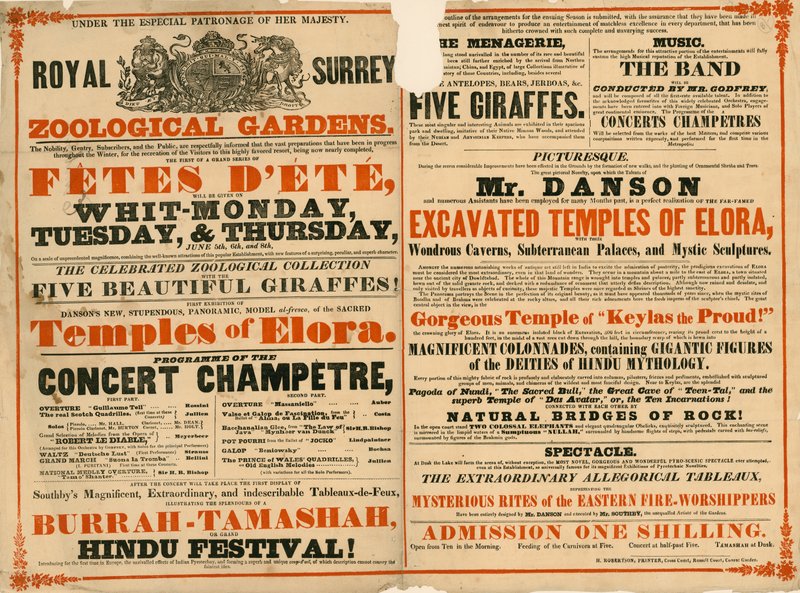 Advert for the Royal Surrey Zoological Gardens, London by English School