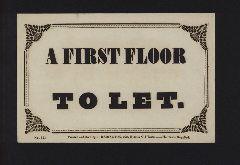 Advertisement: A First Floor to Let by English School