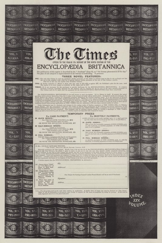 Advertisement, Encyclopaedia Britannica by English School