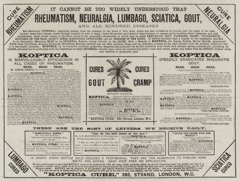 Advertisement, Koptica Cure by English School