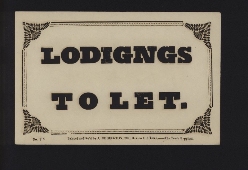 Advertisement: Lodgings to Let by English School
