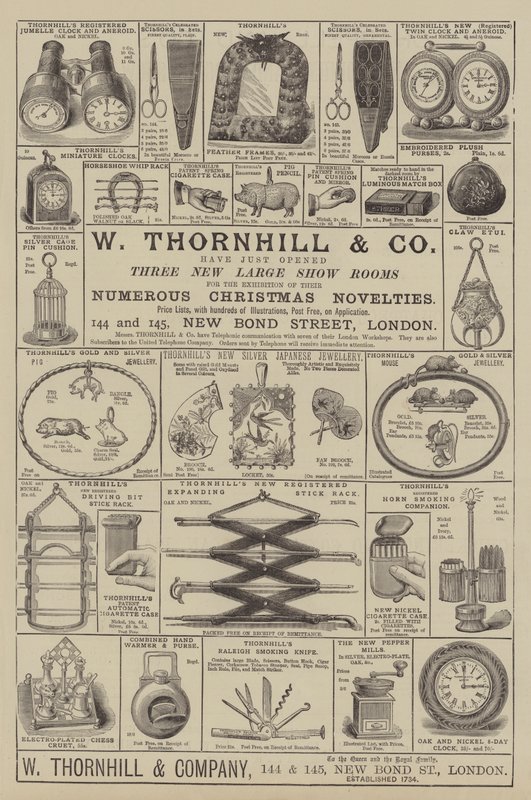 Advertisement, W Thornhill and Company by English School