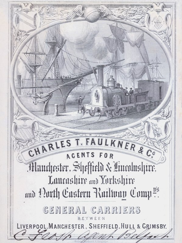 Advertisement for Charles T Faulkner and Company, Agents for Railway Companies by English School