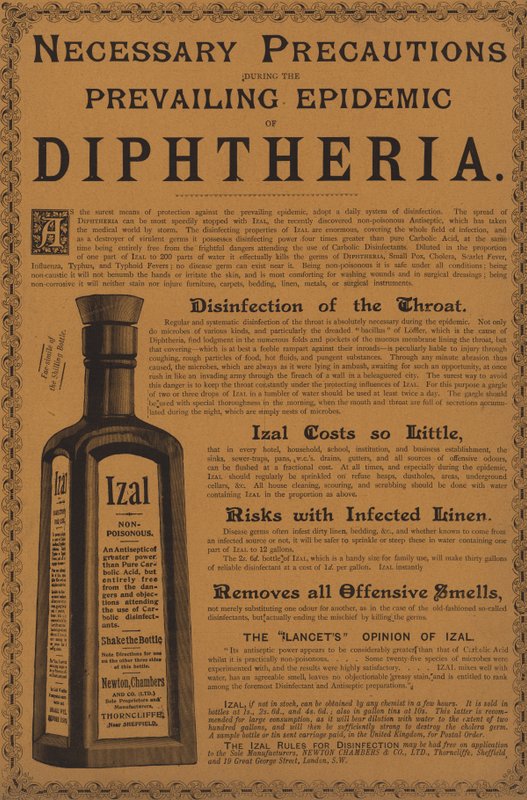 Advertisement for Izal antiseptic by English School