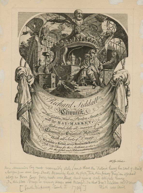 Advertisement for Richard Siddall by English School