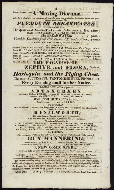 Advertisement for a Performance at the New Theatre Royal by English School