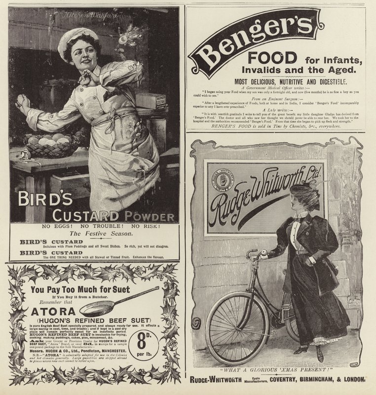 Advertising spread from The Graphic Christmas Number 1896 by English School