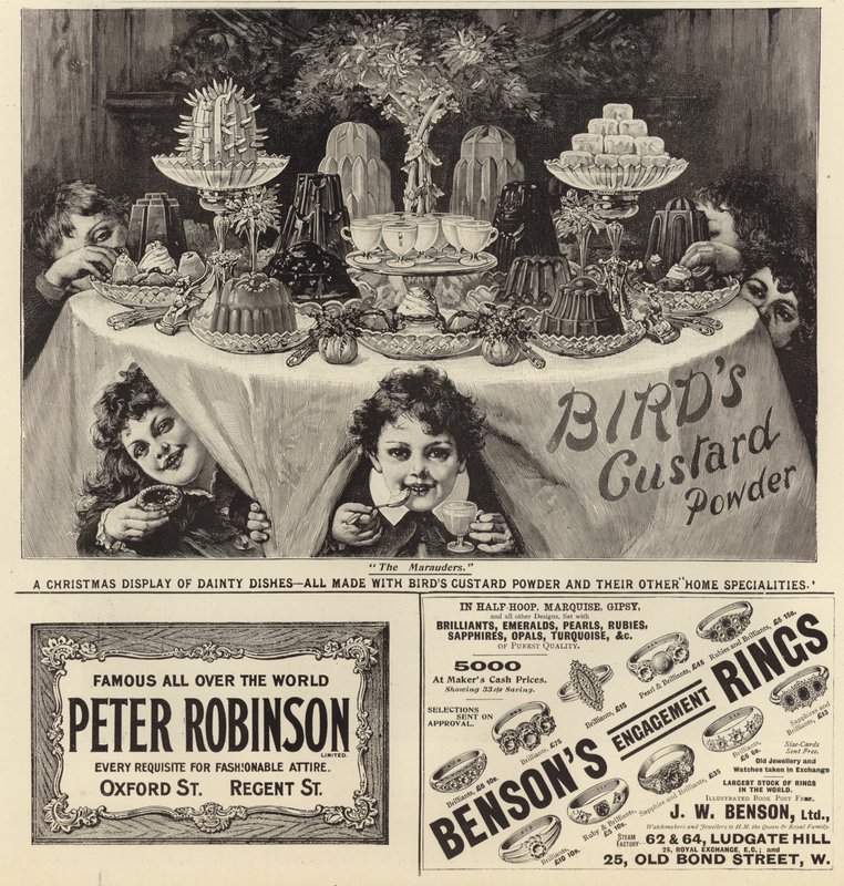 Advertising spread from The Graphic Christmas Number 1897 by English School