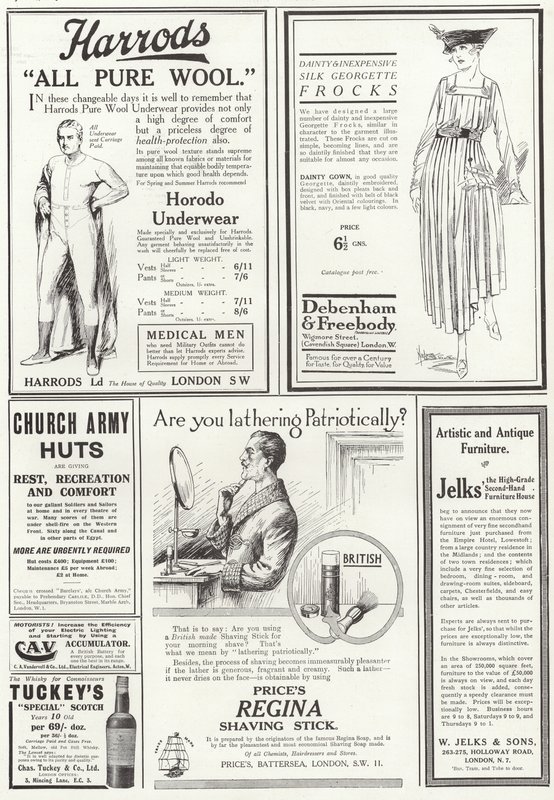 Advertising spread from The Sphere by English School