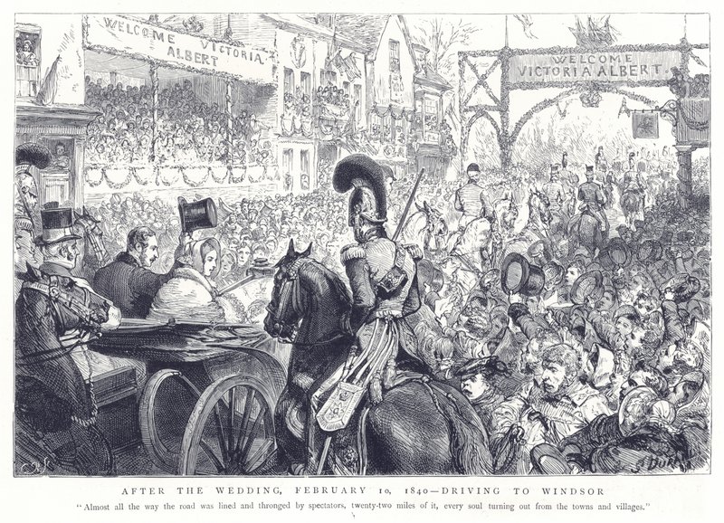 After the Wedding, February 10, 1840, Driving to Windsor by English School