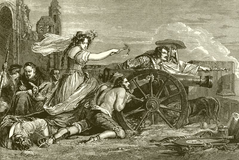 Agostina, the Maid of Saragossa by English School