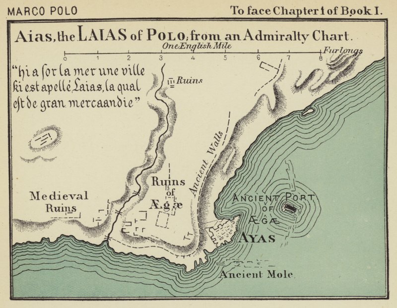 Aias, the Laias of Polo, from an Admiralty Chart by English School