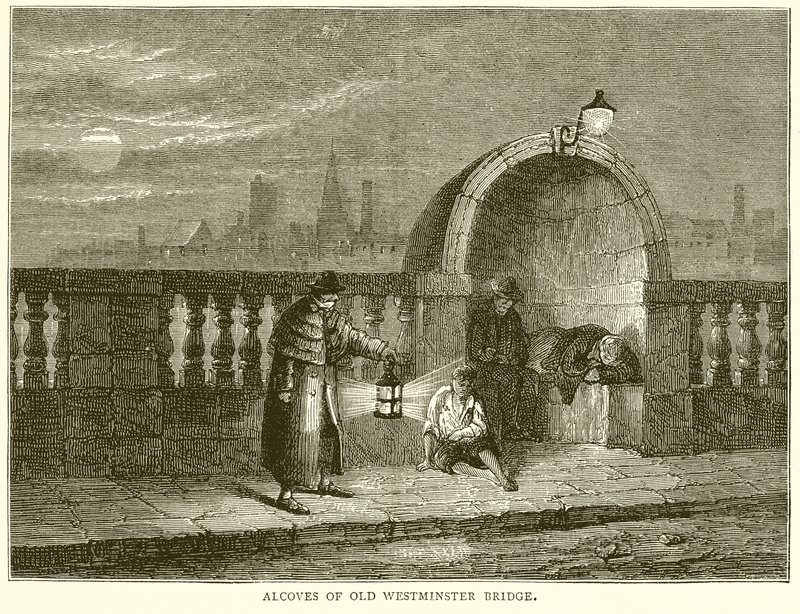 Alcoves of Old Westminster Bridge by English School