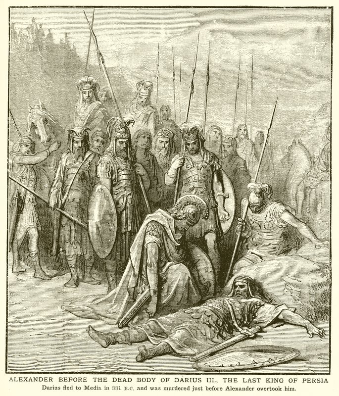 Alexander before the Dead Body of Darius III, the Last King of Persia by English School