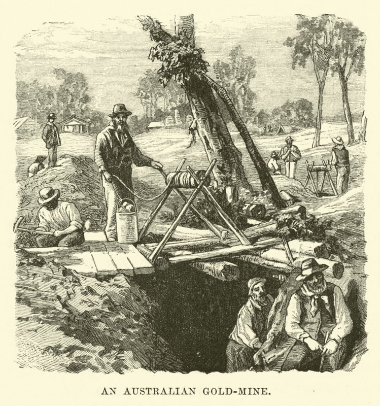 An Australian Gold-Mine by English School