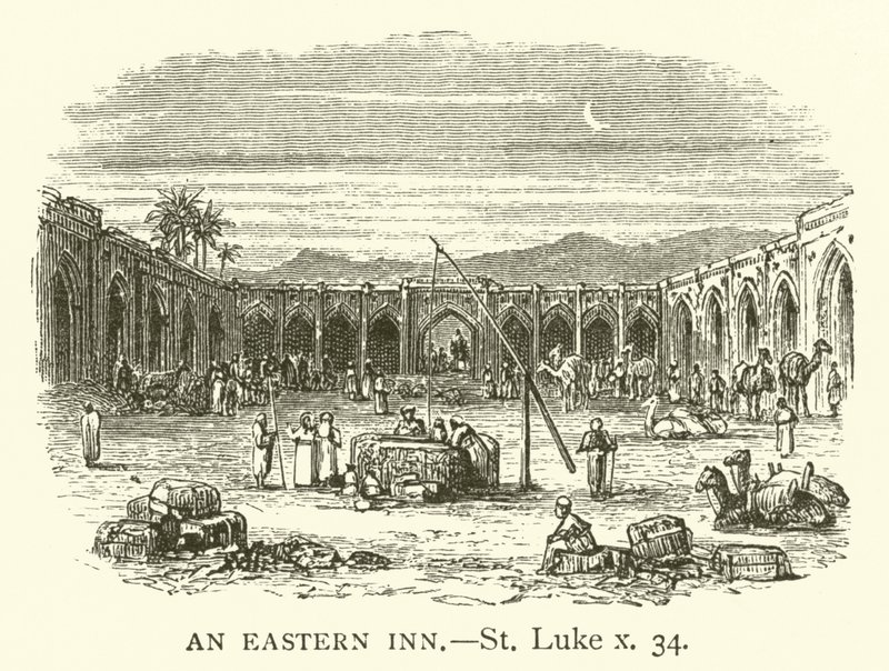 An Eastern Inn, St Luke, x, 34 by English School