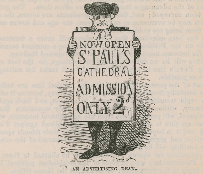 An Advertising Dean; Cartoon by English School