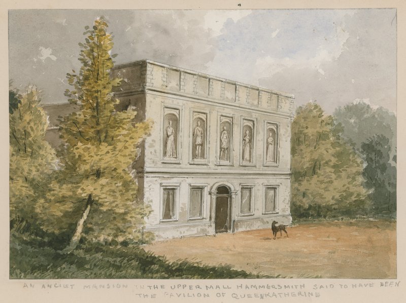 An Ancient Mansion in the Upper Mall, Hammersmith, Said to Have Been the Pavilion of Queen Katherine by English School
