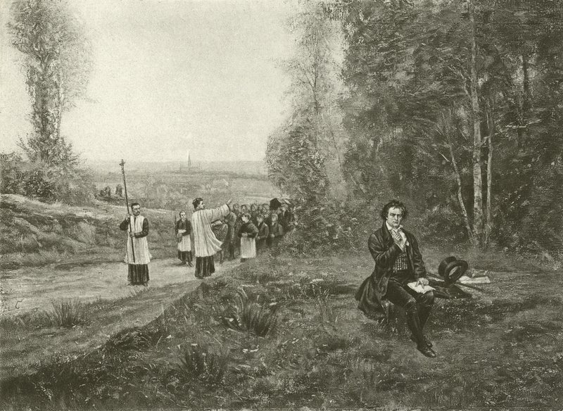 An Anecdote About Beethoven (engraving) by English School