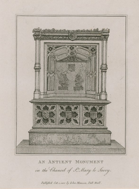 An Ancient Monument in the Chancel of St Mary le Savoy by English School