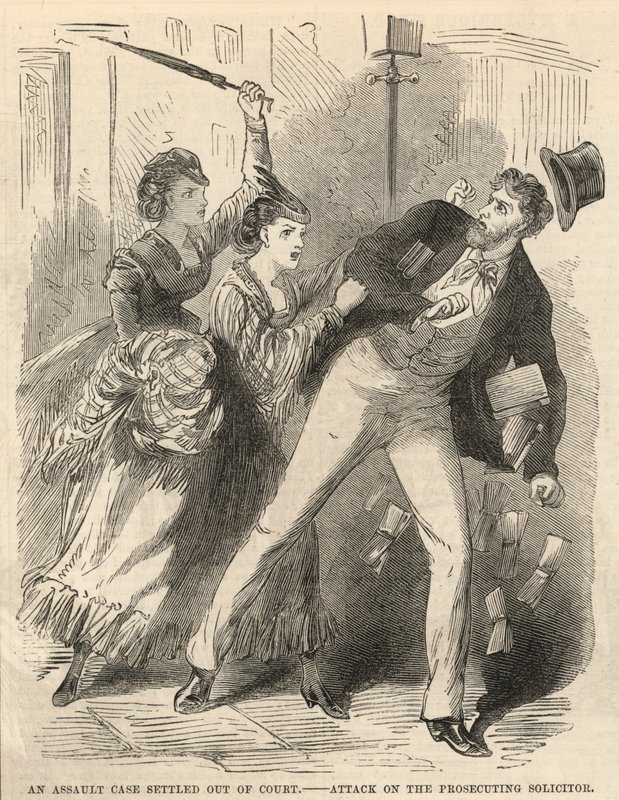 An assault case settled out of court; Attack on the prosecuting solicitor by English School