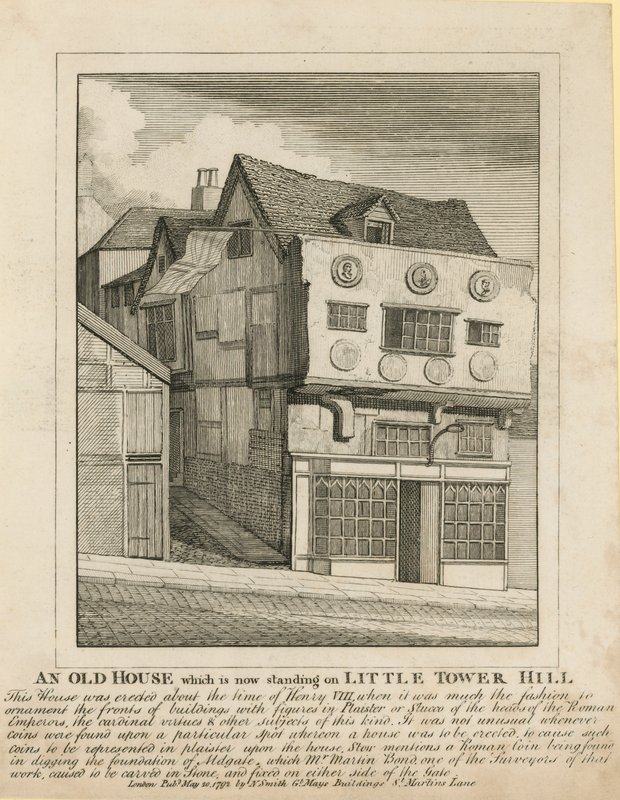 An Old House Which Is Now Standing on Little Tower Hill, London by English School