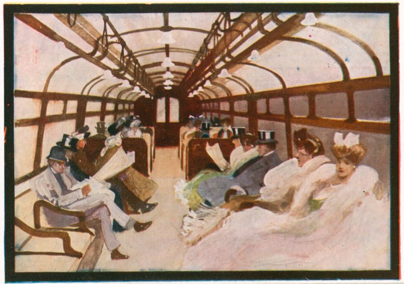 An Underground Railway Carriage by English School
