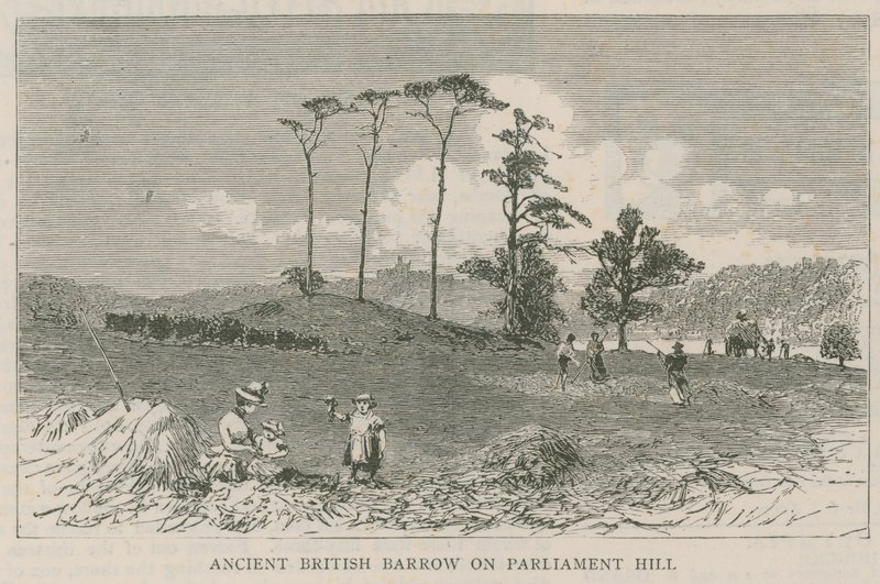 Ancient British Barrow on Parliament Hill by English School