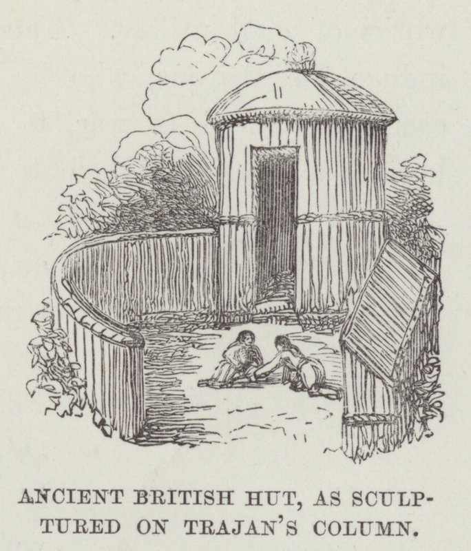 Ancient British hut, as sculptured on Trajan