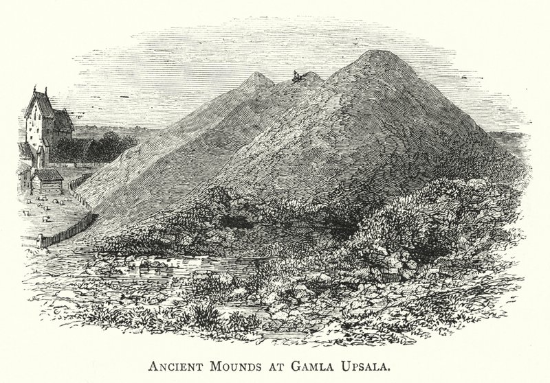 Ancient Mounds at Gamla Upsala by English School