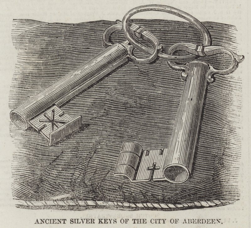 Ancient Silver Keys of the City of Aberdeen by English School