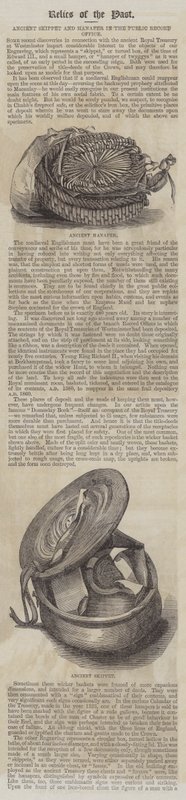 Ancient Skippet and Hanaper in the Public Record Office by English School