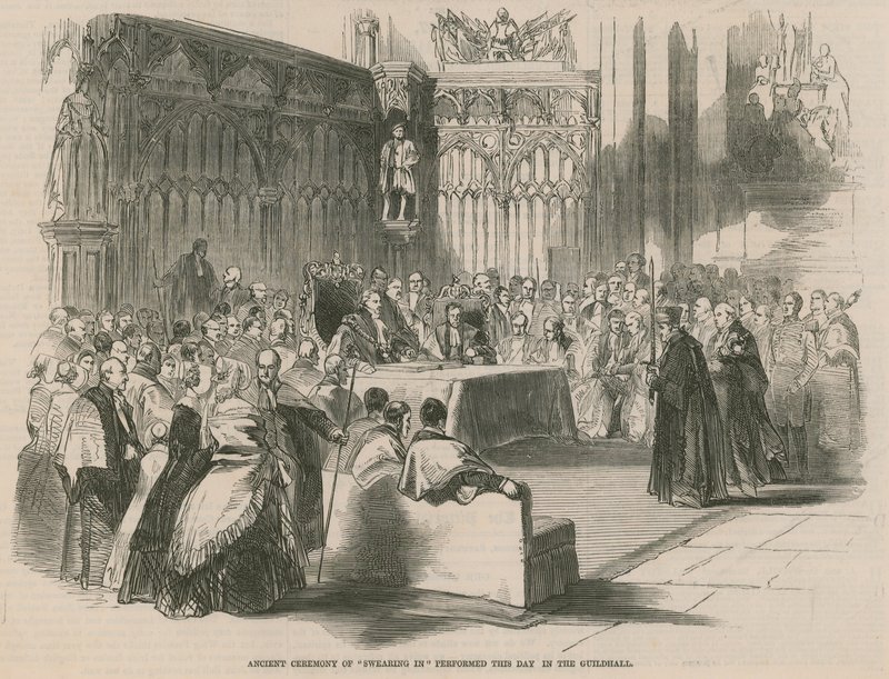 Ancient Ceremony of Swearing In Performed in the Guildhall by English School