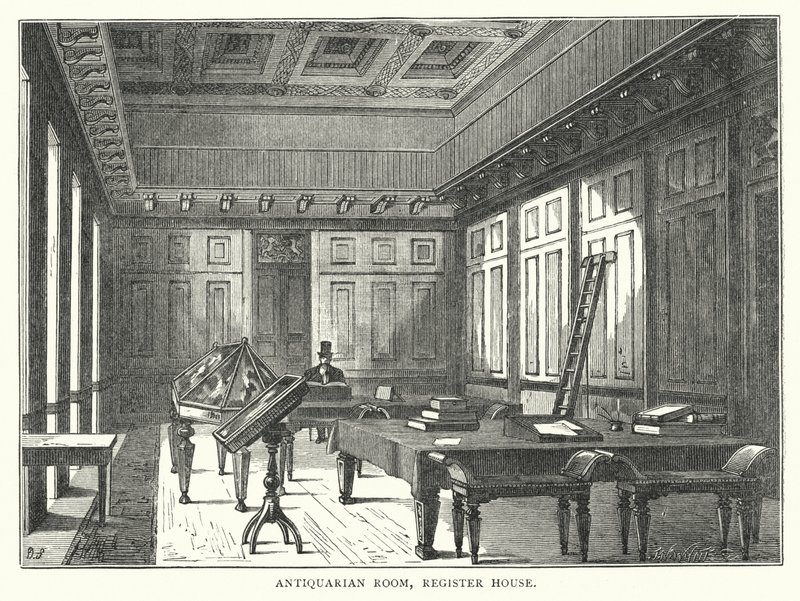 Antiquarian Room, Register House (engraving) by English School