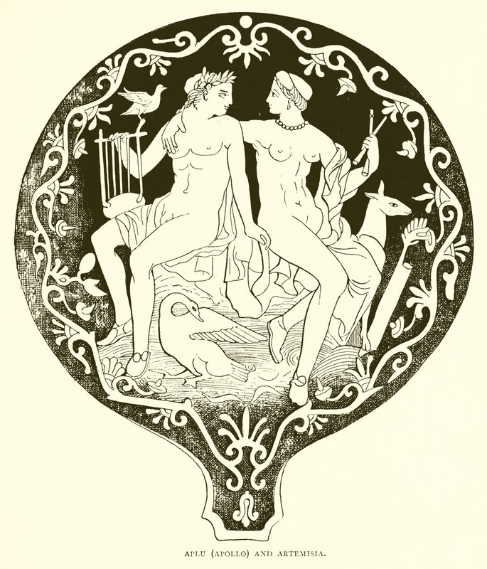 Aplu (Apollo) and Artemisia by English School