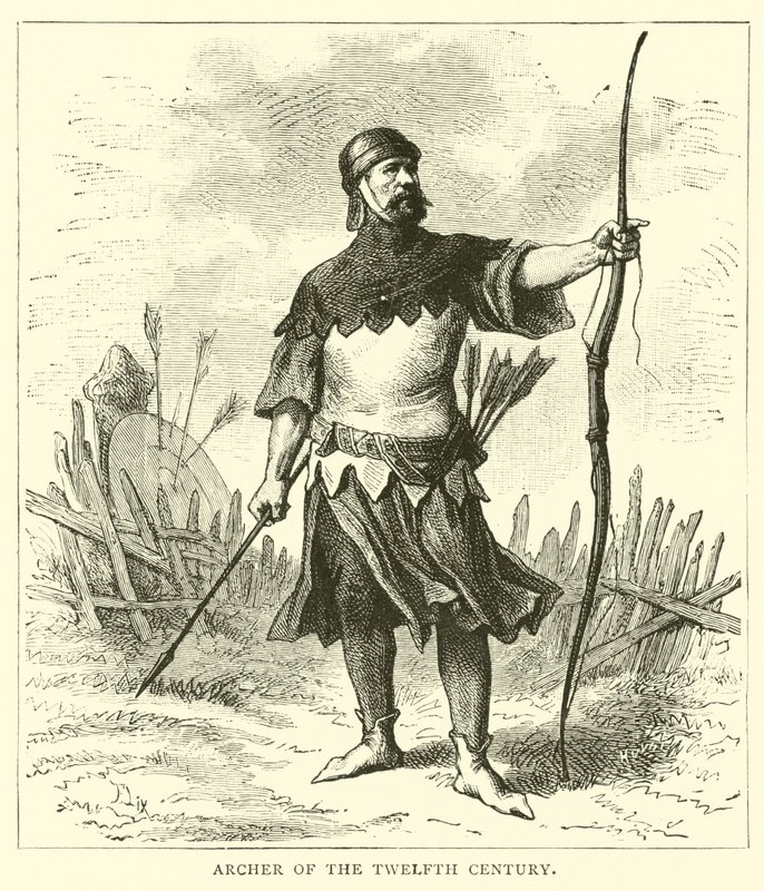 Archer of the twelfth century by English School
