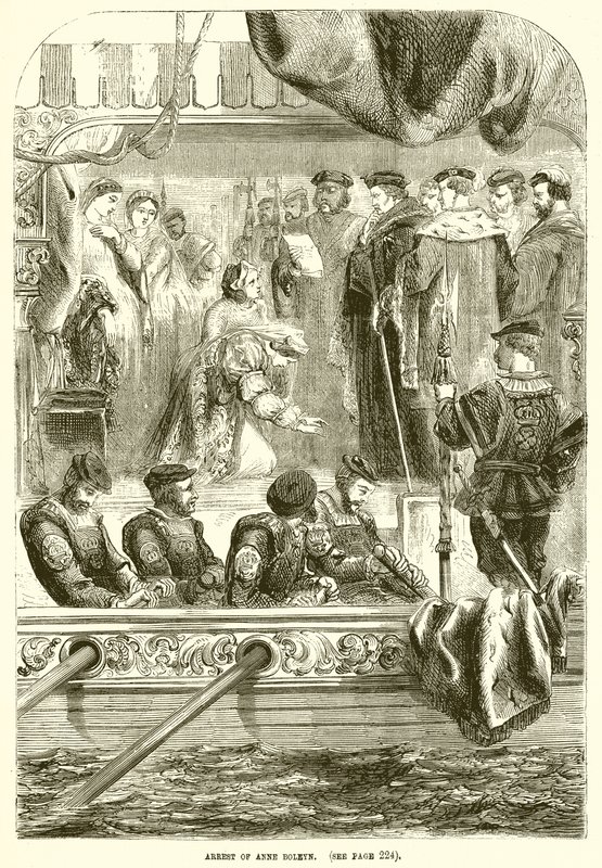 Arrest of Anne Boleyn by English School