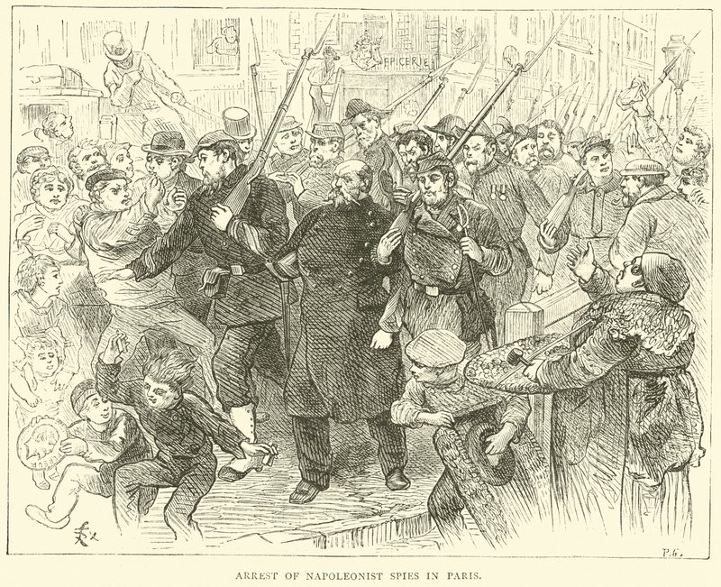 Arrest of Napoleonist spies in Paris by English School