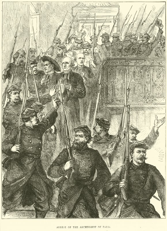 Arrest of the Archbishop of Paris, March 1871 by English School