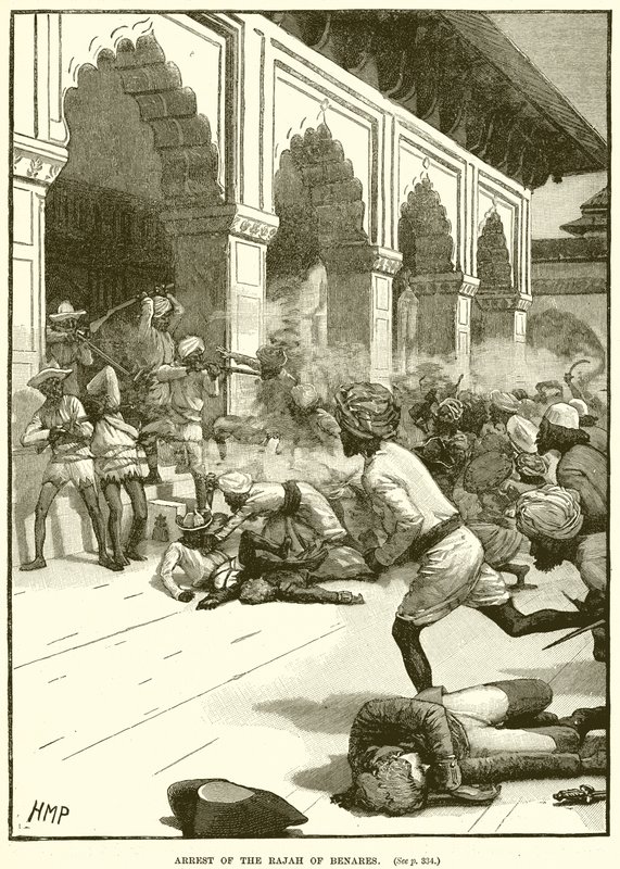 Arrest of the Rajah of Benares by English School