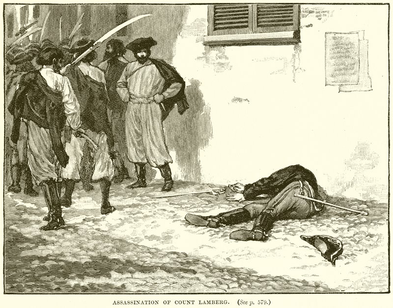 Assassination of Count Lamberg by English School