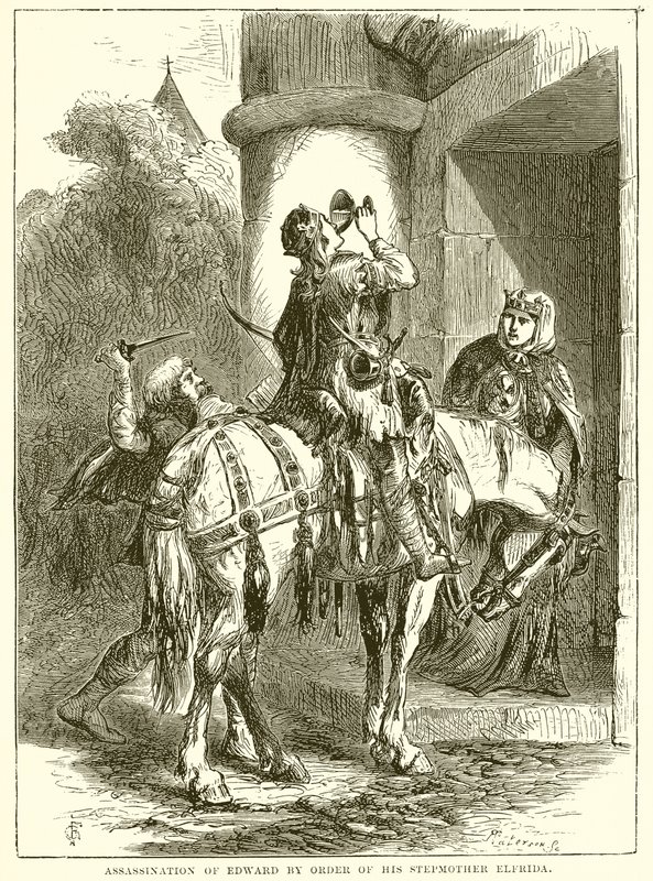 Assassination of Edward by Order of his Stepmother Elfrida by English School