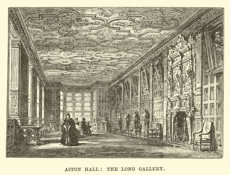 Aston Hall, the Long Gallery by English School